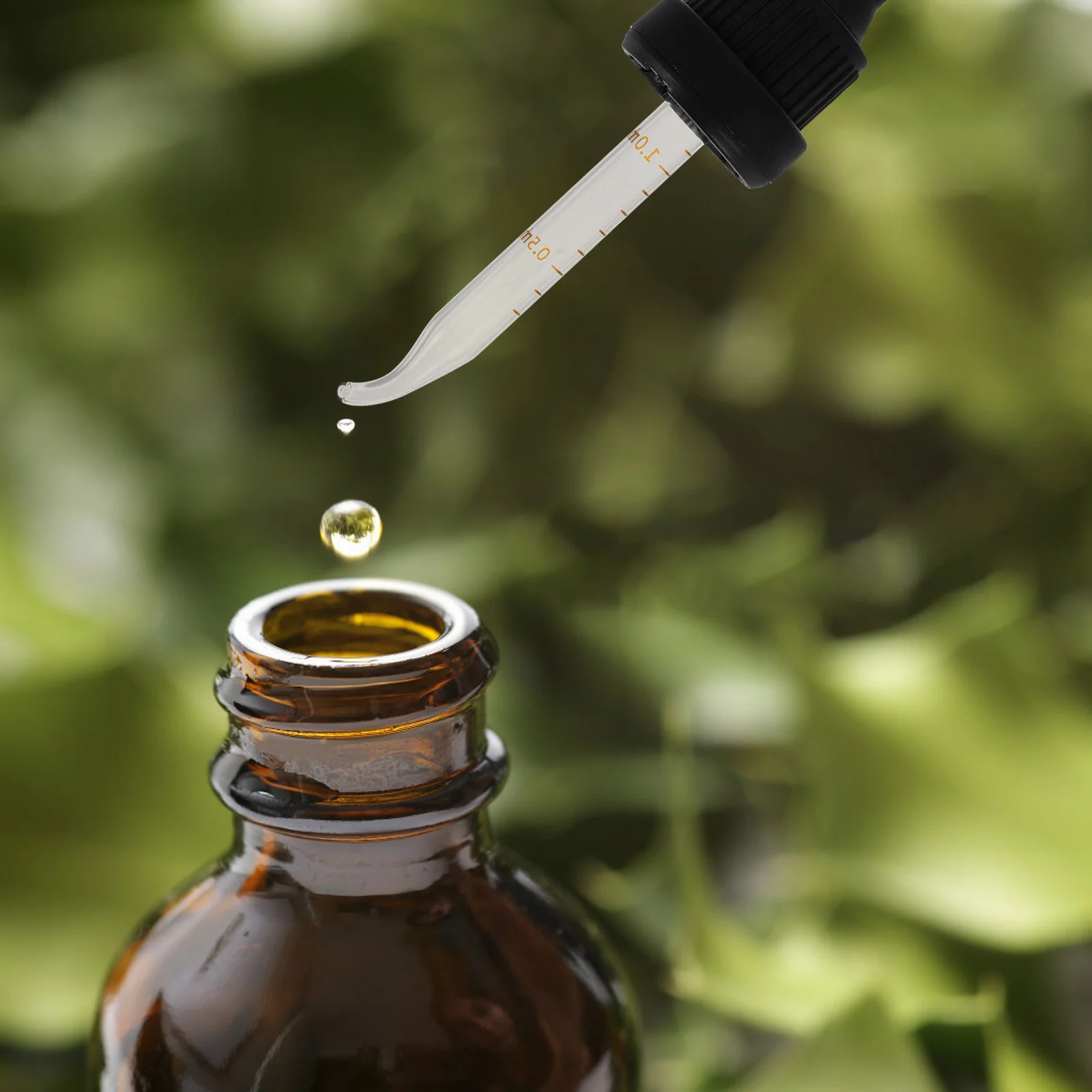 

5Pcs Graduated Dropper Caps Plastic Essential Oil Bottle Tops Aromatherapy Perfume Oil Roller Pipettes Precise Liquid Dispensing