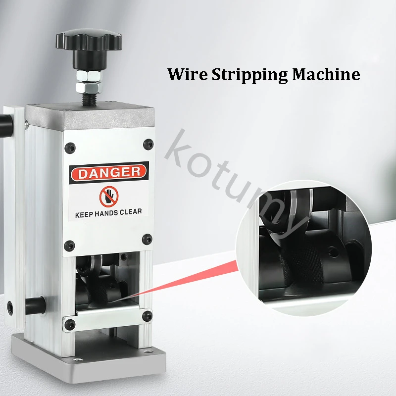 Hand Crank Wire Stripping Machine Scrap Recycle Tool Copper Cable Alloy Steel Cable Peeling Stripper Machine