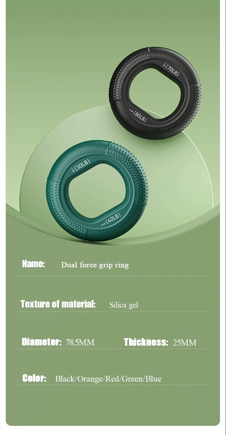 Silikon Finger Greifer Ring Hand Muskel Stärker Ring Handgelenk Finger Trainer Übung Karpal Expander Workout Fitness gerät – Detail 14