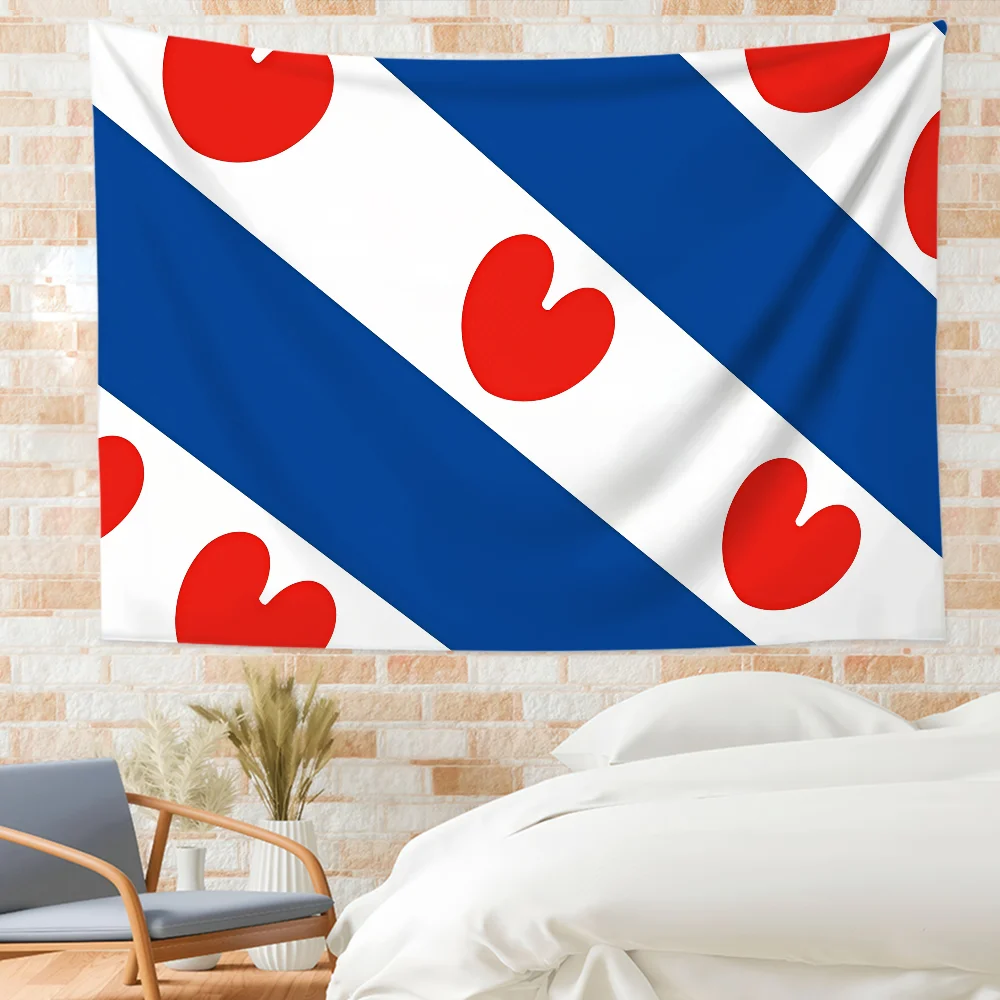 Nation Netherlands Friesland Province flag Custom Camping Garden Decor Party Backdrops Wall Art Family Gifts