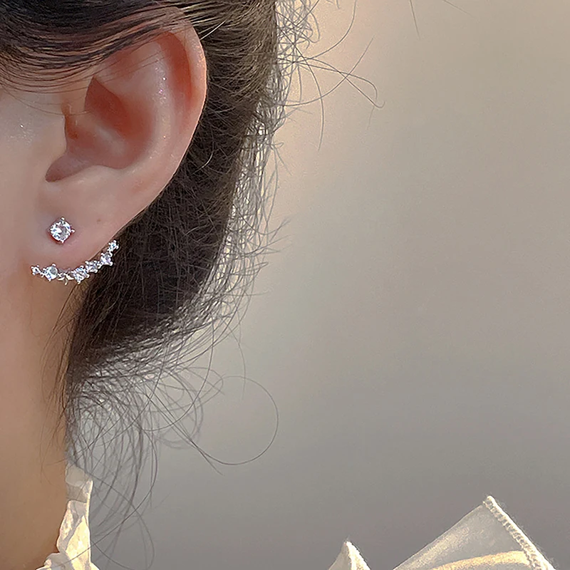 Trendy Glanzende Sterren Oorknopjes Voor Vrouwen Meisjes Klassieke Elegante Sparking Zirkoon Oorbel Mode Bruiloft Feest Sieraden Geschenken