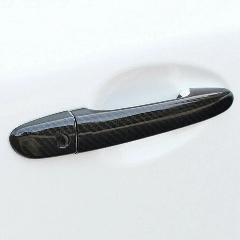A67K-Carbon Fiber Style Side Door Handle Decoration Trims For Jetta MK6 2012-2015 Tiguan 2009-2016 -Polo 2010-2014