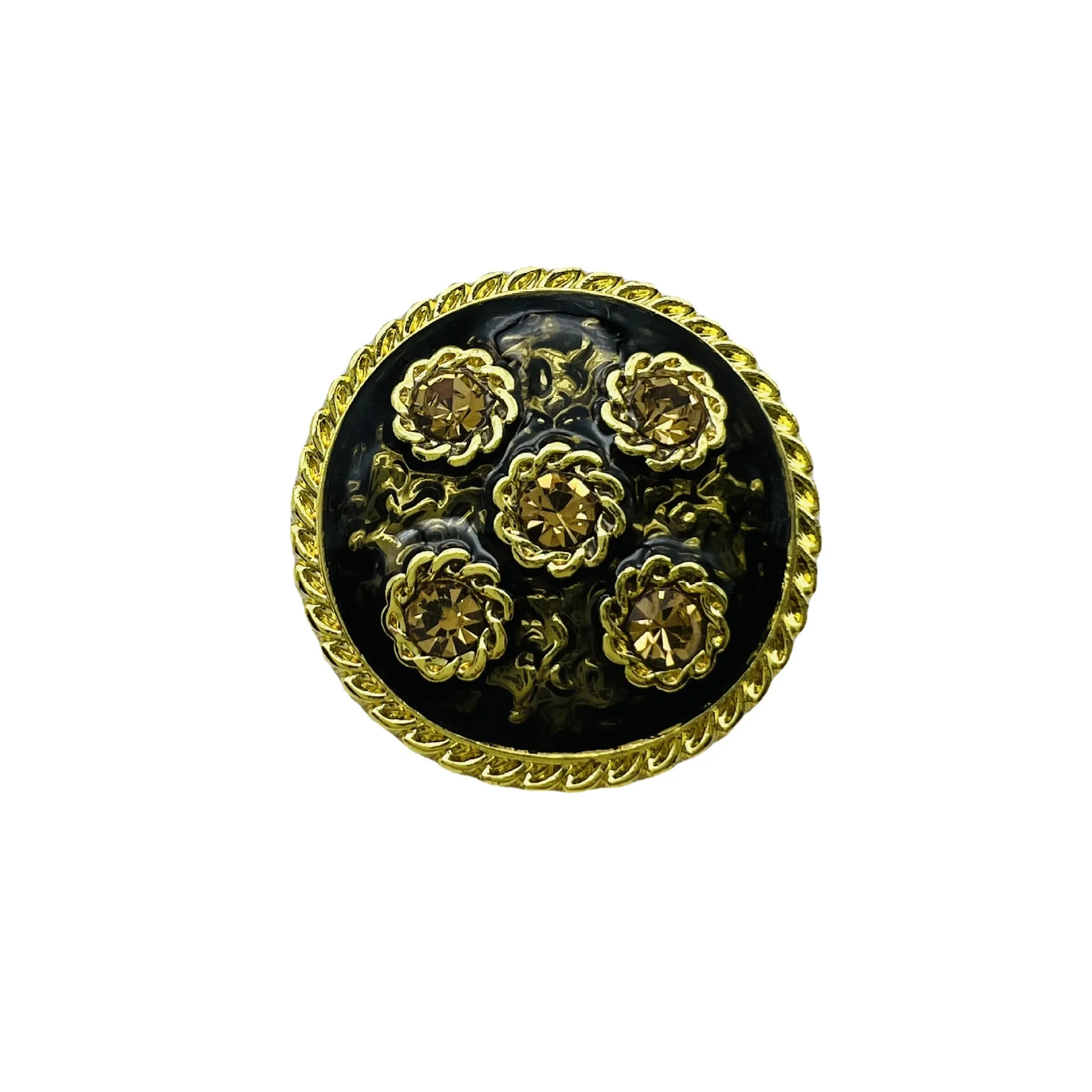 10PCS Of Rhinestone Flower Buttons Of Clothing High Quality Desgin Fashion Button Sewing Accessories Apparel Needlework