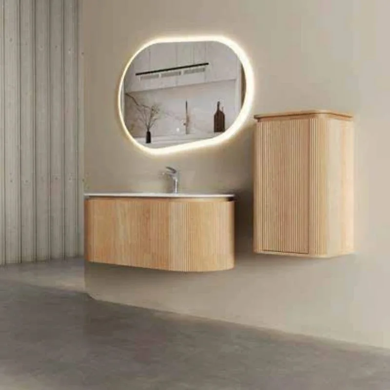 

Modern Bathroom Furniture Sanitary Ware Wall Hung Mounted Bathroom Vanity Floating Bathroom Cabinets Set with Ceramic Sink