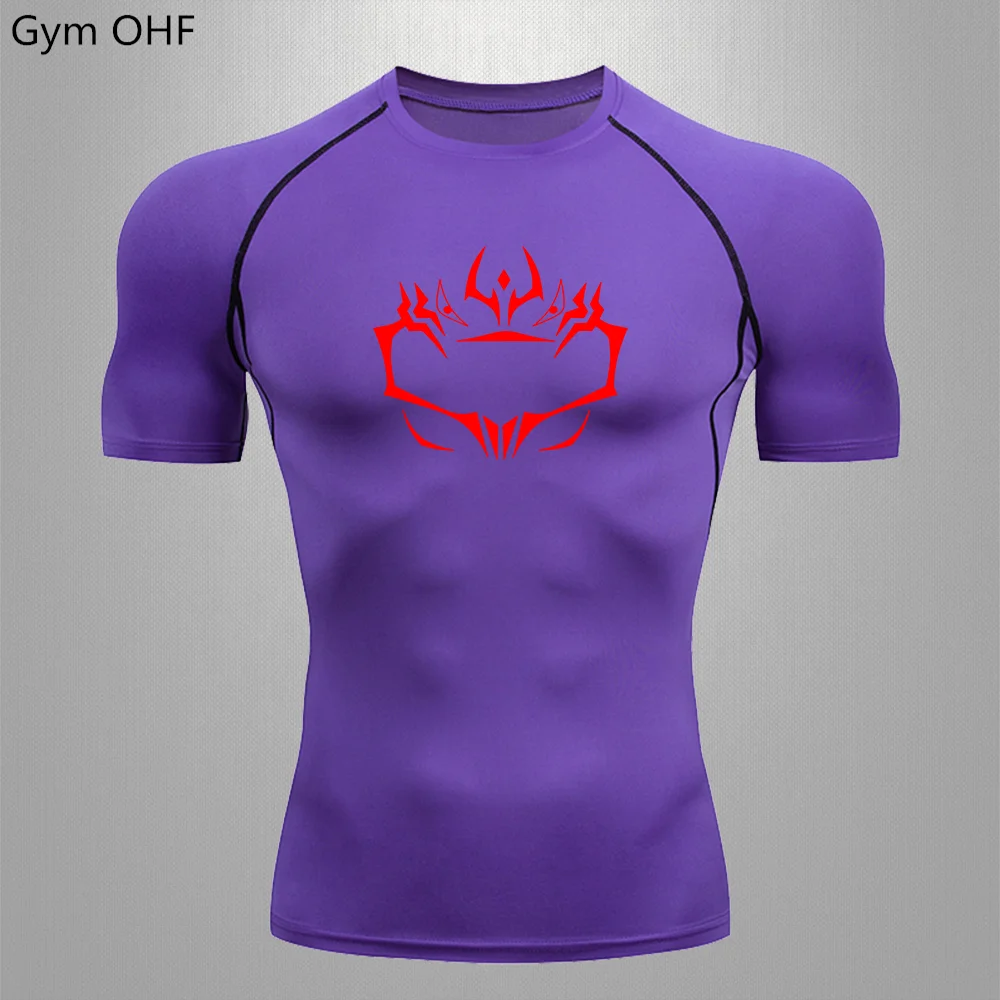 Shape Running T-shirt Sports Short T-shirts Quick Drying Breathable Sports Tight Training Compression Running Men's Top image 6