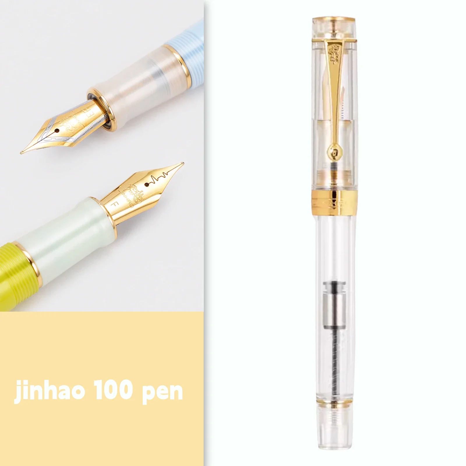 Imagem -06 - Jinhao-color Heart Beat Nib Caneta-tinteiro Escritório de Negócios Caligrafia Escrita Canetas Papelaria Canetas de Presente Novo Século 100