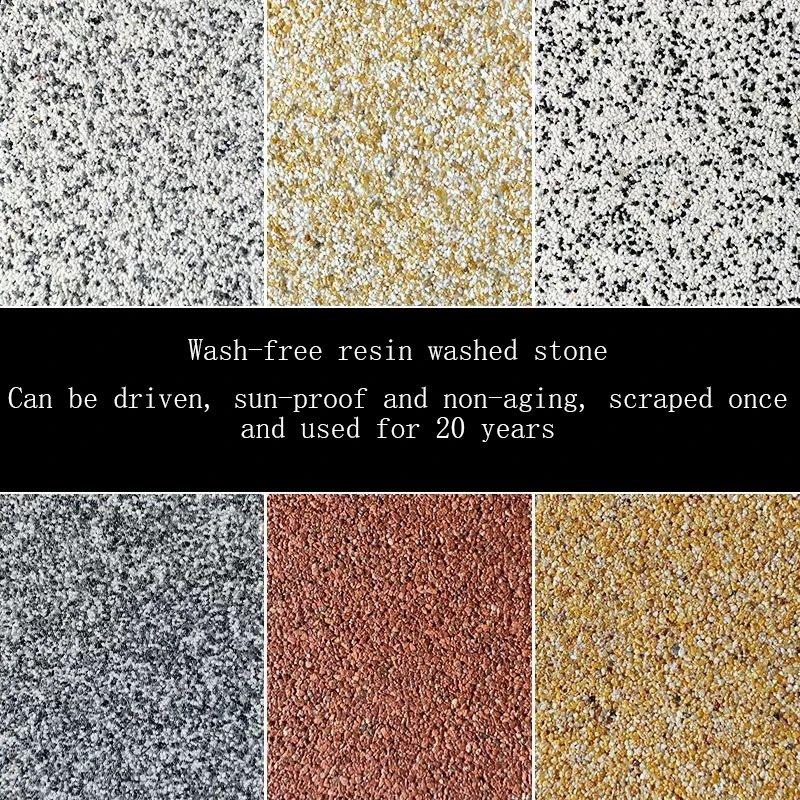 Wash-Free Resin Washed Stone Ready-To-Use Scratch-Resistant Balcony Waterproof Home Wall And Floor Decoration Rock Art Paint