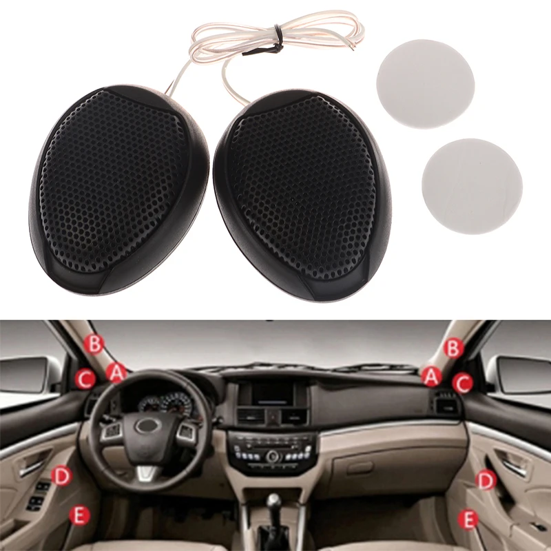 

2 шт., 1000 Вт, 12 В, высокочастотный мини-динамик с катушкой, супермощный, чистый звук, простая установка, автомобильные аудиосистемы