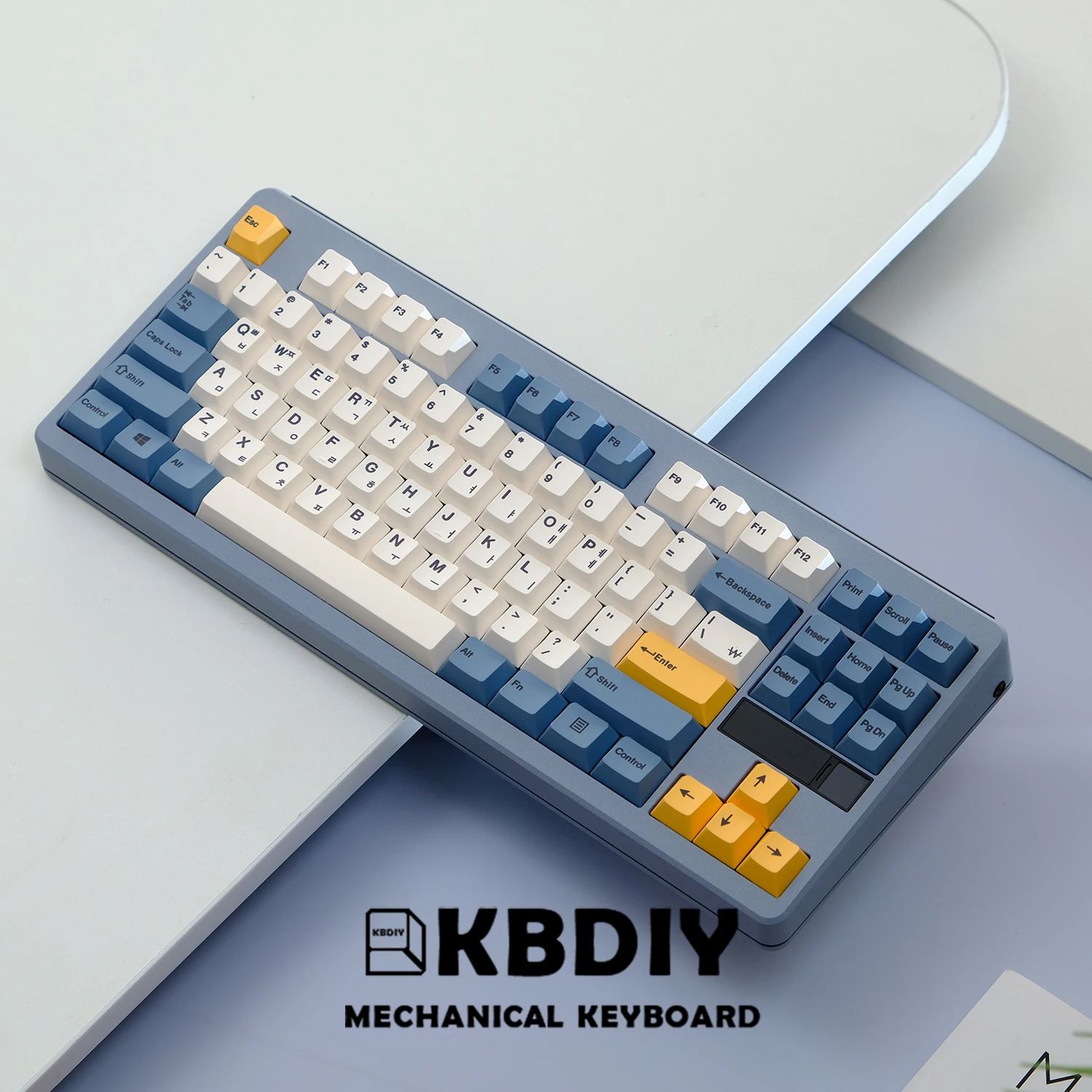KBDiy 145 Tasten/Set PBT Aprikose Gelbe Tastenkappe Koreanisches Kirschprofil Tastenkappen für mechanische Tastatur 7U DIY Custom für GMK67 GMK75 – Detail 8