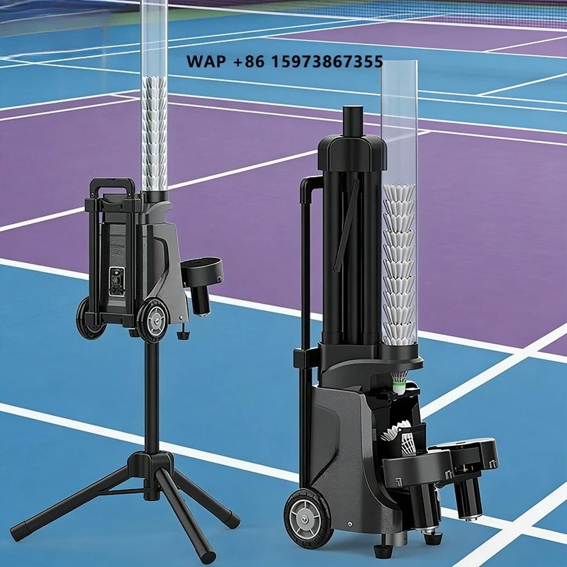 Pusun PB-minipro Portable Foldable LCD Display Badminton Shuttlecock Machine App Control Variable Speed Random Feeding Training