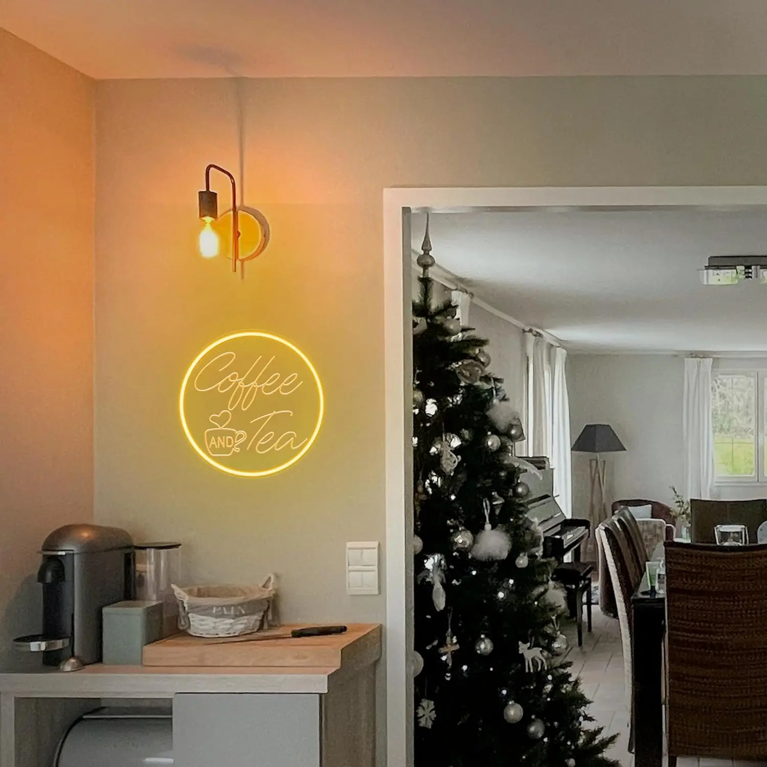 Letreros de neón para café y té, señal de luz LED para Estación de café, barra de té, los mejores regalos para entusiastas del té y café