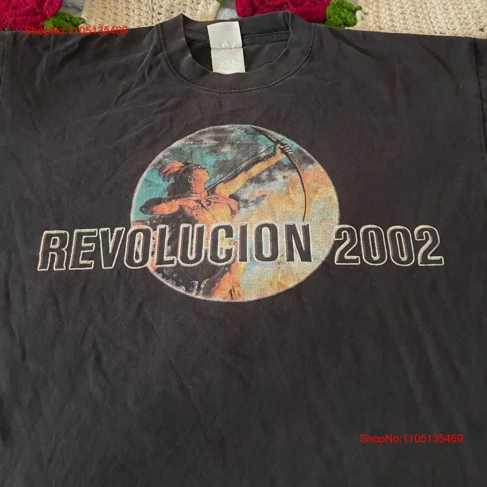 تي شيرت قطني Vtg JAGUARES Revolucion 2002 للحفلات الموسيقية S إلى 5XL BO384 قميص مغسول عتيق للارتداء اليومي ملابس الشارع