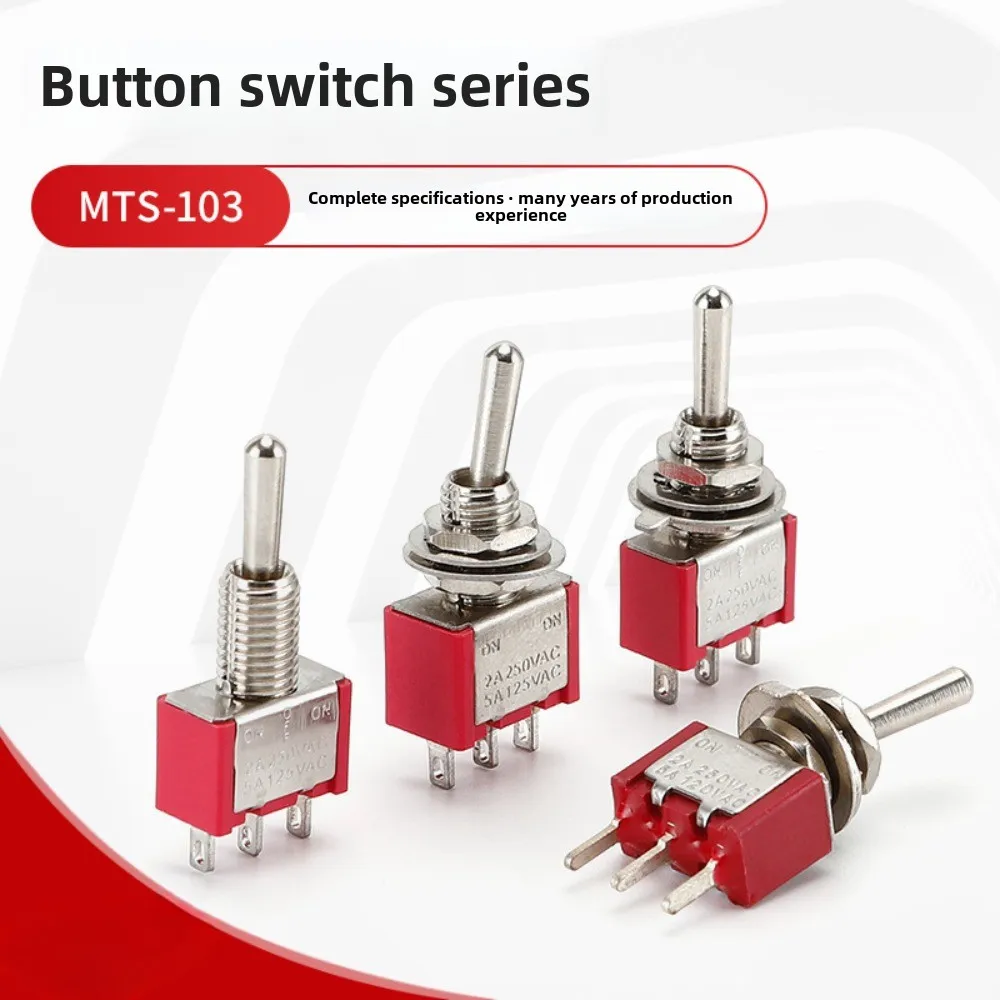 MTS-102/103 Series Flat Shank 6mm Panel Mount Mini Toggle Switch for RC Type Remote Control