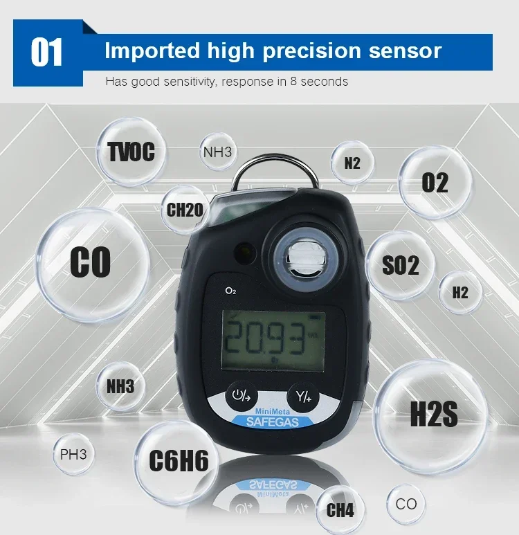 hot saleEasy to carry Minimeta-h2s 0-200ppm sulfide Single leak detector