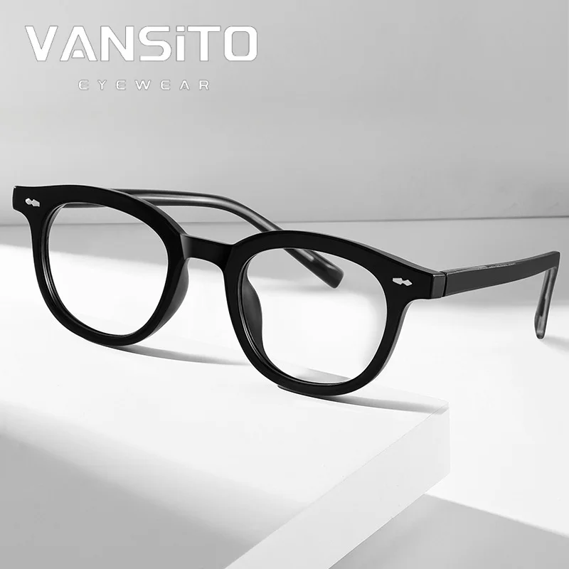 

VANSITO New Fashion Prescription Eyeglasses Trendy Elliptical Photochromic Optical Glasses for Women
