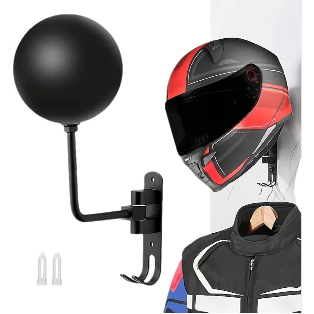 AliExpress NONE Wall Mount Motorcycle Helmet Rack 180° Rotating Metal Shelf  Motorcycle Helmet with Bike Baseball Helmet Display Hanger Stand