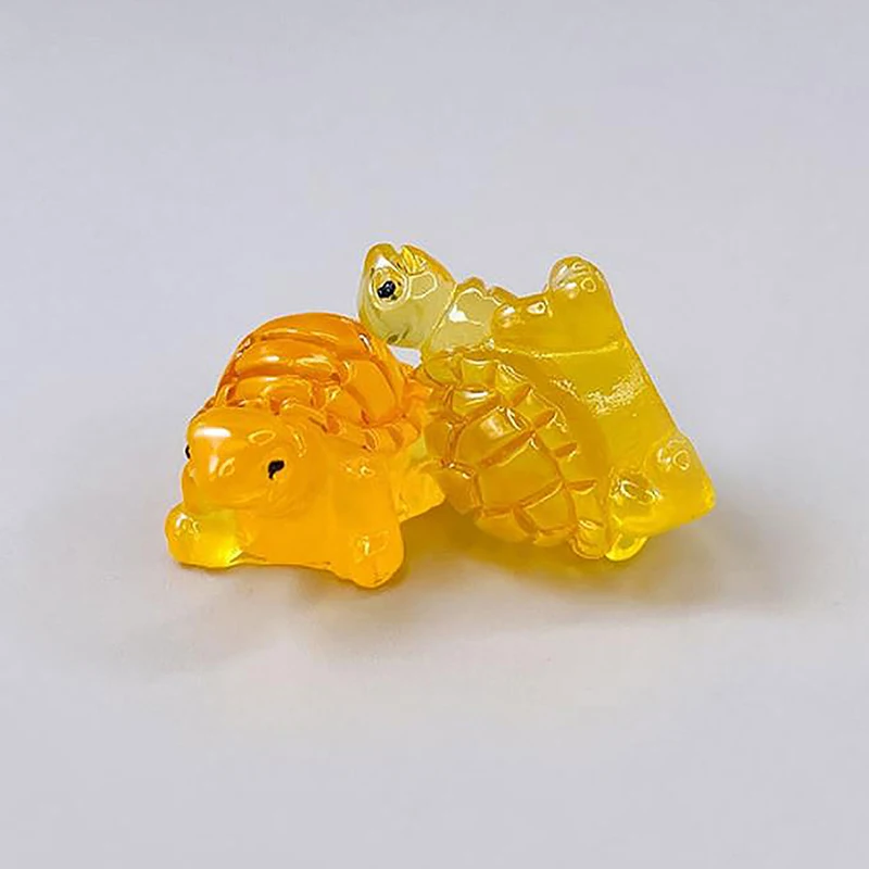 รูปเต่าน้อย3D เรืองแสงขนาดเล็ก5ชิ้นของตกแต่งภูมิทัศน์แผงหน้าปัดรถยนต์เครื่องประดับสวนในบ้าน