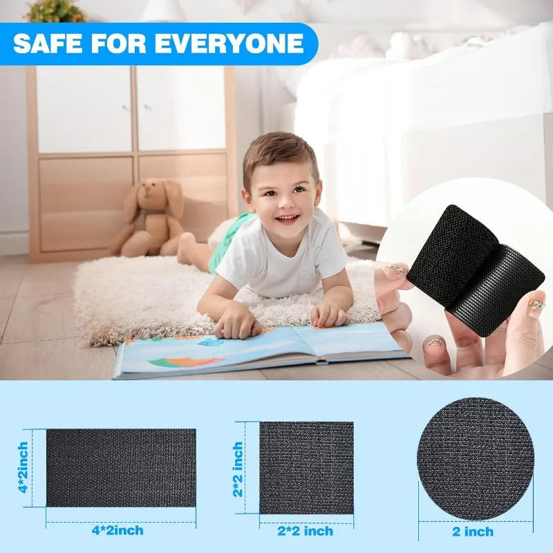 Auto Traceless Adhesive Carpet Mat Fixing Stickers Multi-Purpose Carpet Rug Fastener Mounting Tape for Power Strip Car Tool