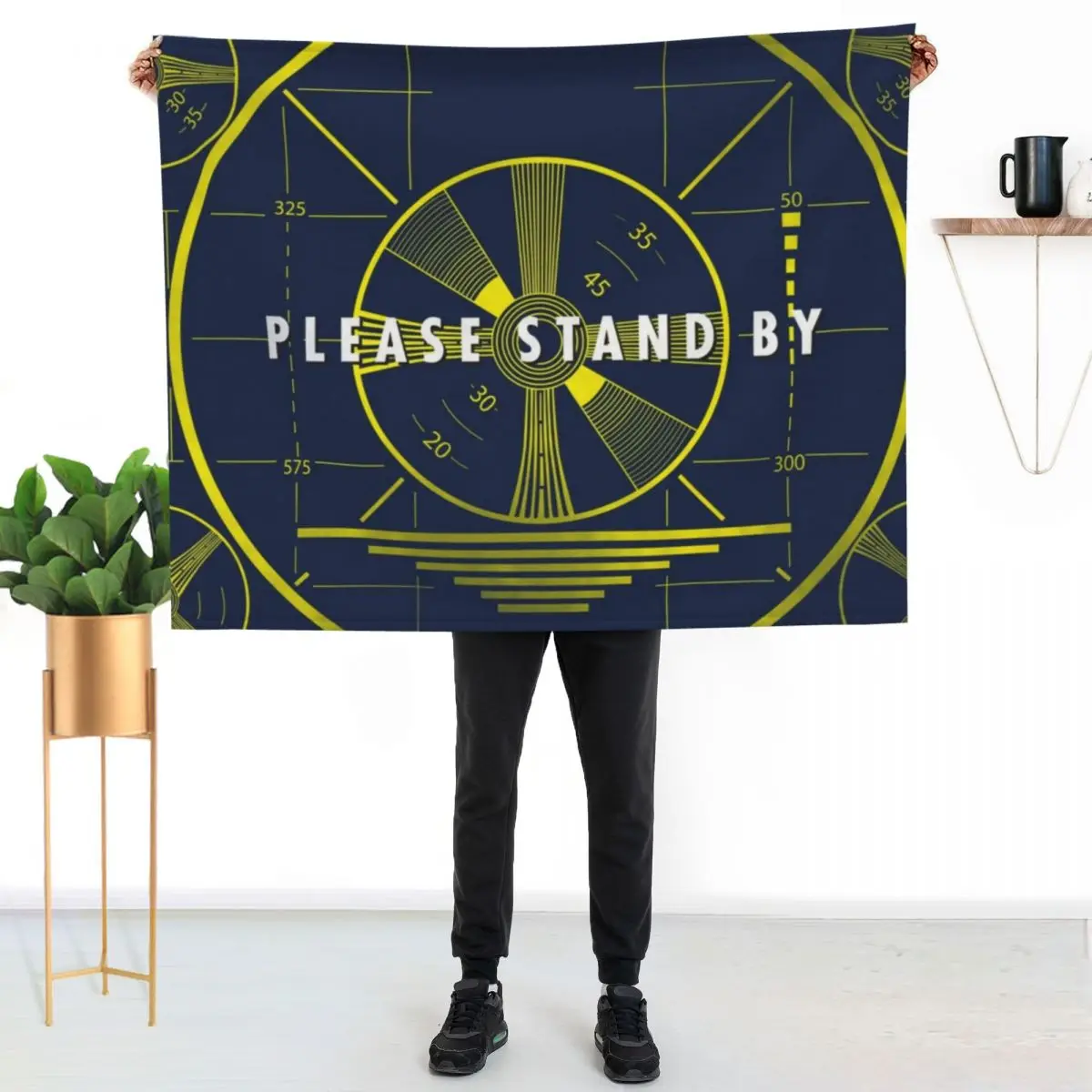 Please Stand By Throw Blanket Decorative Sofas Comforter Soft Plush Plaid Giant Sofa Furry heavy to sleep Blankets