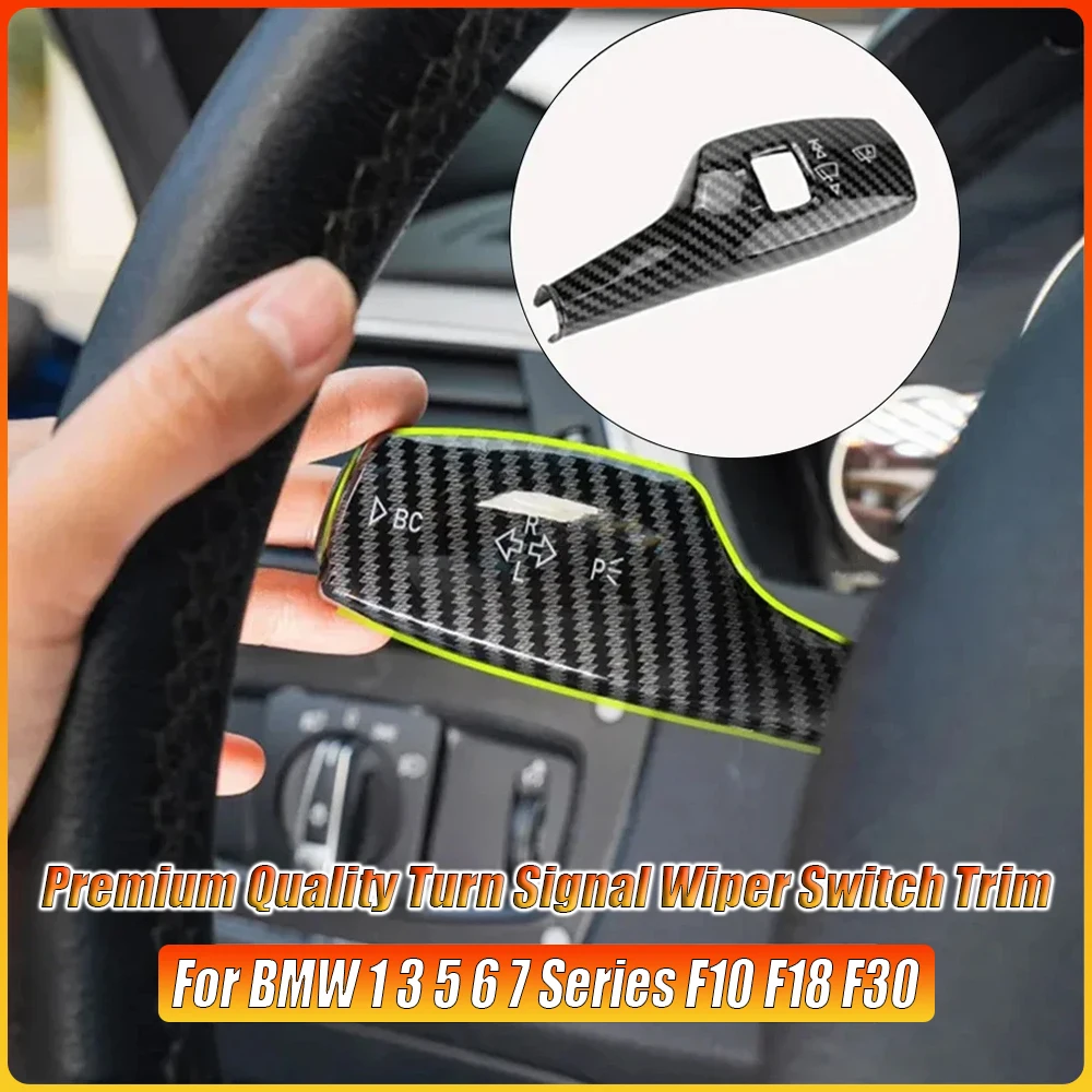 

Накладка переключателя стеклоочистителя указателя поворота высшего качества для BMW 1, 3, 5, 6, 7, серии, переключатель фар на рулевом колесе, крышка управления, аксессуары
