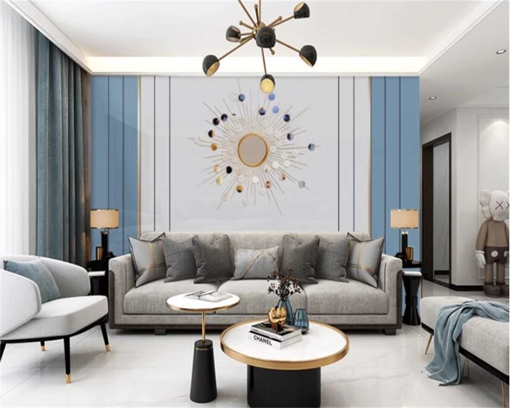 

beibehang Customized new TV background wall paper light luxury elk decoration living room, bedroom wallpaper