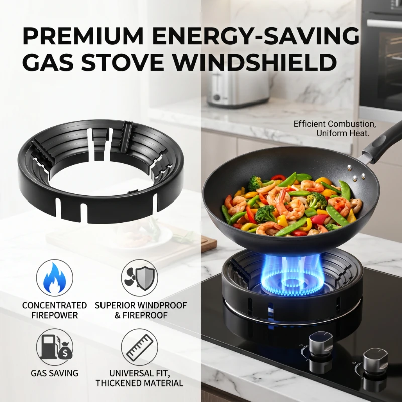 Universal 8 Openings Kitchen Gas Wok Ring Stove Burner Covers Holder Wok Support Rack Anti-Slip Windproof Gas Stove Accessories