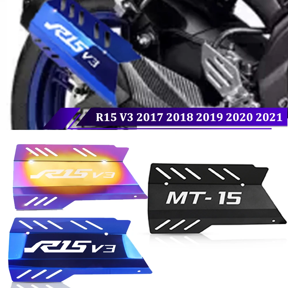 

For Yamaha YZF R15 V3 2017 2018 2019 2020 MT-15 Motorcycle Exhaust Hood Muffler Tube Protective Cover Heat shield Protection