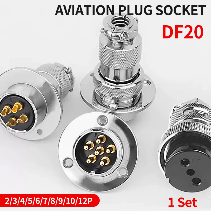 GX20 DF20 M20 4P Aviation Connector 3P 2P 5P 6P 7P 8P 9P 10P 12P  Circular Welding Male Female Air Industry Socket Plug