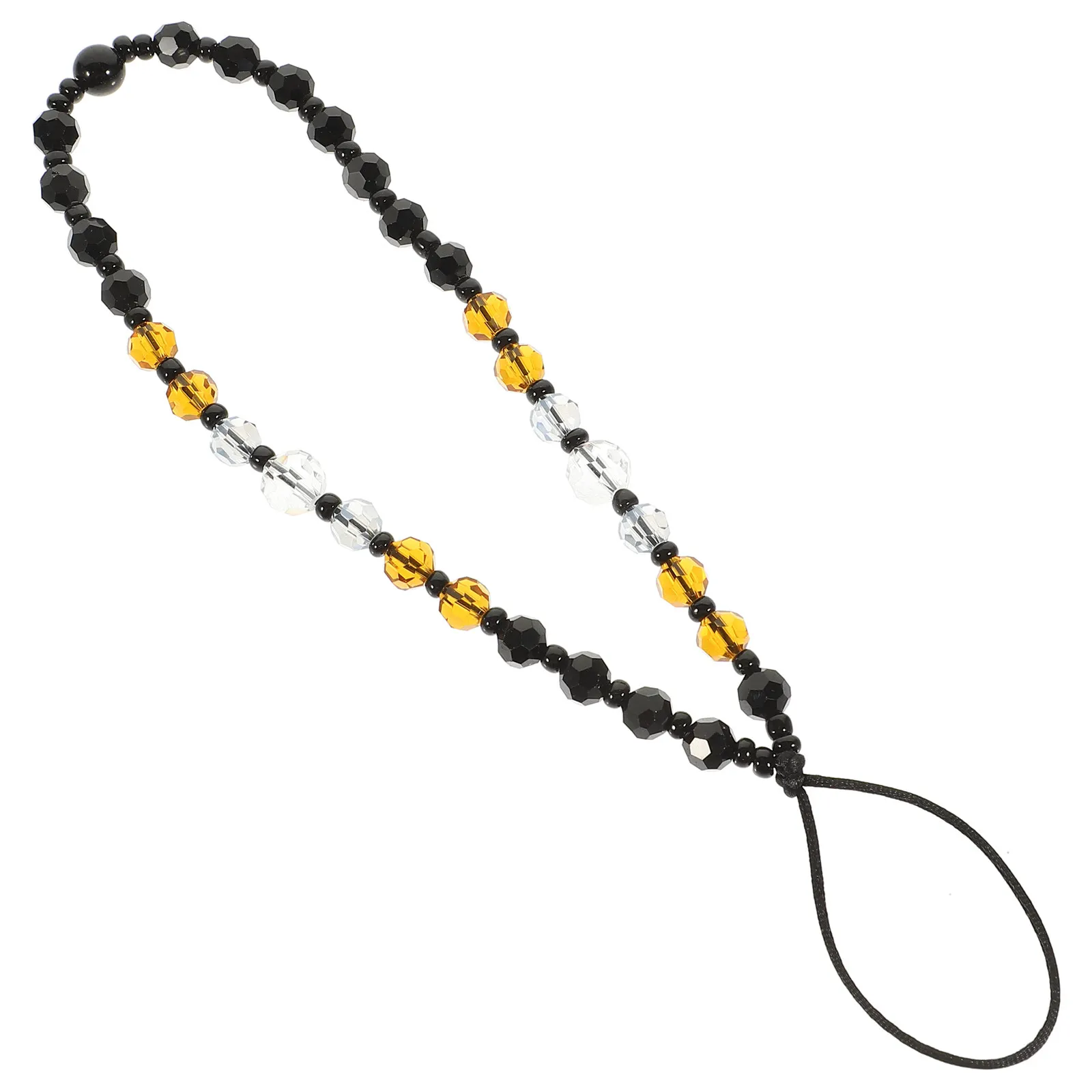 

Anti-Loss Beaded Phone Wrist Strap Crystal Charm Lanyard for Cellphone Camera Flash Drive Kawaii Cute Phone Charm Strap