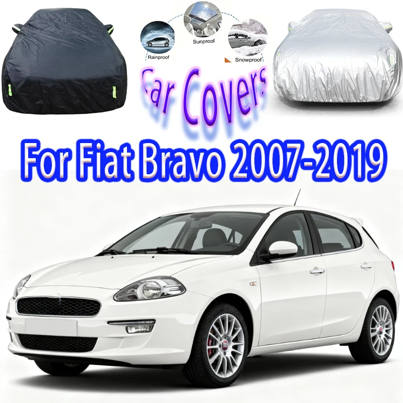 

Для Fiat Bravo 2007-2019 2017 2018 наружная защита, полный автомобильный чехол, снежный чехол, солнцезащитный козырек, водонепроницаемый, пылезащитный, автомобильные аксессуары