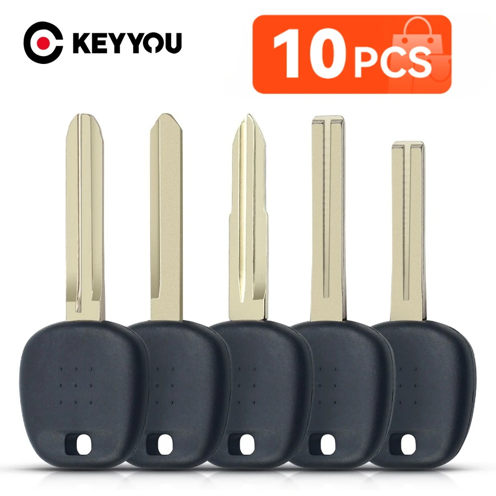 

KEYYOU 10 шт. корпус транспондера ключа автомобиля для Toyota Corolla Yaris Avensis Tacoma TOY43 TOY48 TOY47 TOY41 чехол для ключа без чипа