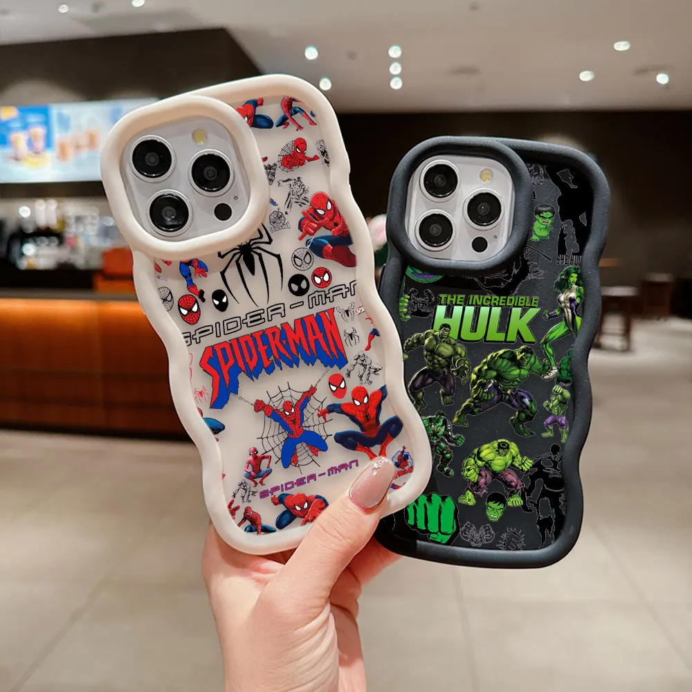 Spider-Man Deadpool Hulk 3D Wave Case For Huawei P40 NOVA 3I 7I Y70 Y71 Y7 Y9 HONOR X7A X8 X8A X9 9X 70 Magic 5 LITE Case Funda