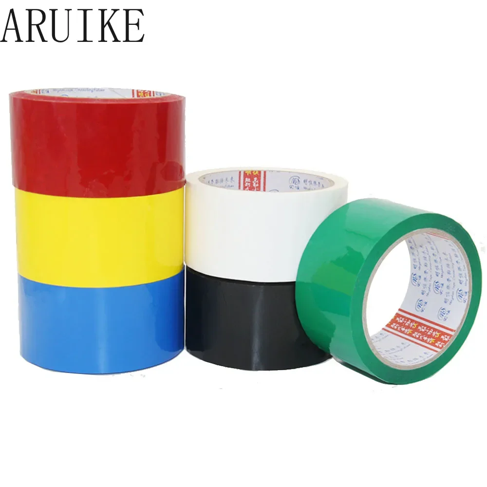 50M Warning tape Multi-color distinction express logistics sealing packaging  White/Yellow/Red/Black/Green/Blue color