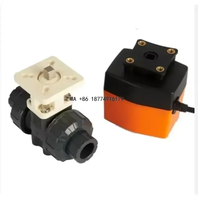 wmwmnu wmwmnu Actuator Motorized PVC 2 Way Control Ball Valve Water OEM DN25/DN20/DN15 AC220V Medium Temperature Model 020