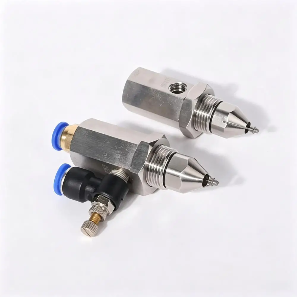 SS304 Ultrasonic Dry Fog Air Atomizing Nozzle, Super Fine Mist Sprayer for Workshop Dust Removal Humidification Disinfection