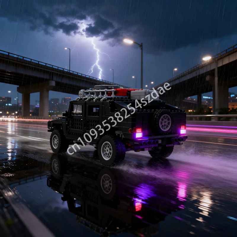 

1827pcs MOC Hummer Carsed Model Building Blocks Architecture Assemble DIY Toys Creative Christmas Gift Education Kids Birthday