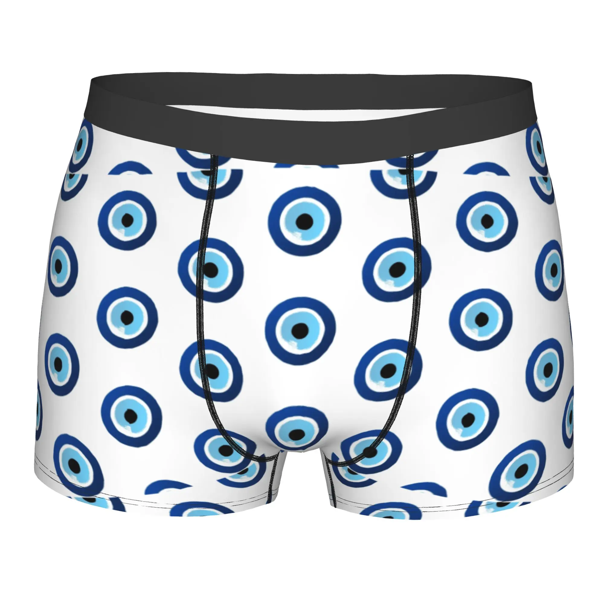 

Custom Greek Evil Eye Hamsa Boxers Shorts Men's Nazar Amulet Boho Charm Briefs Underwear Funny Underpants