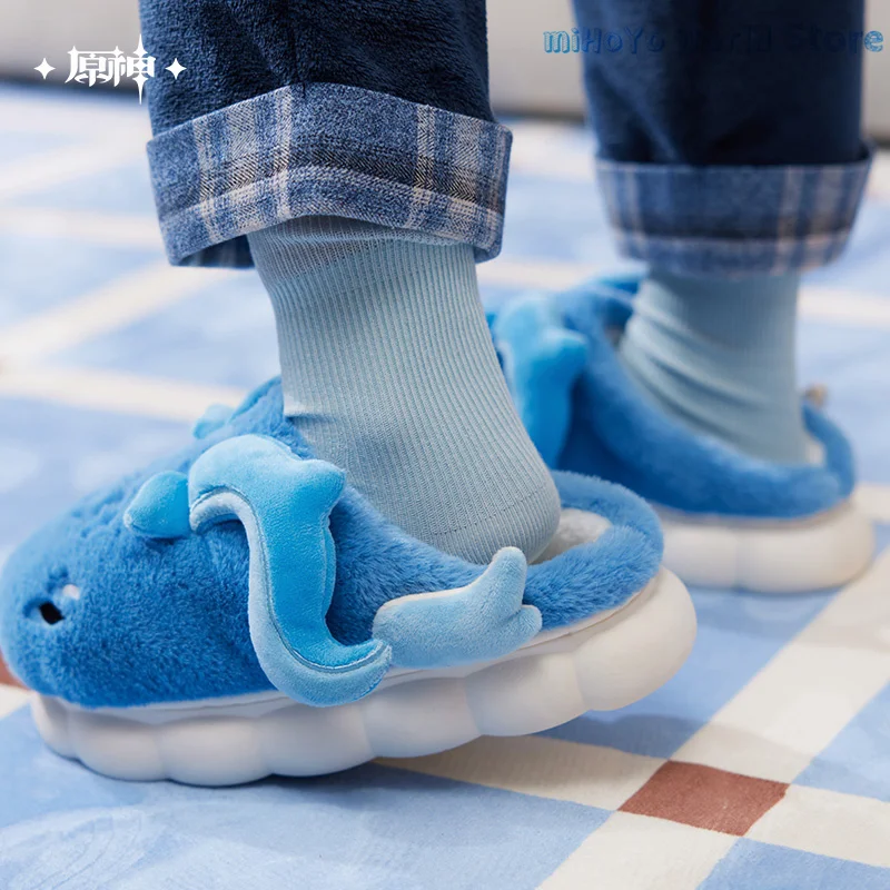 MiHoYo Neuvillette النعال Genshin تأثير الأحذية الرسمية الأصلية Neuvillette موضوع الانطباع سلسلة شبشب منزل الهدايا #4