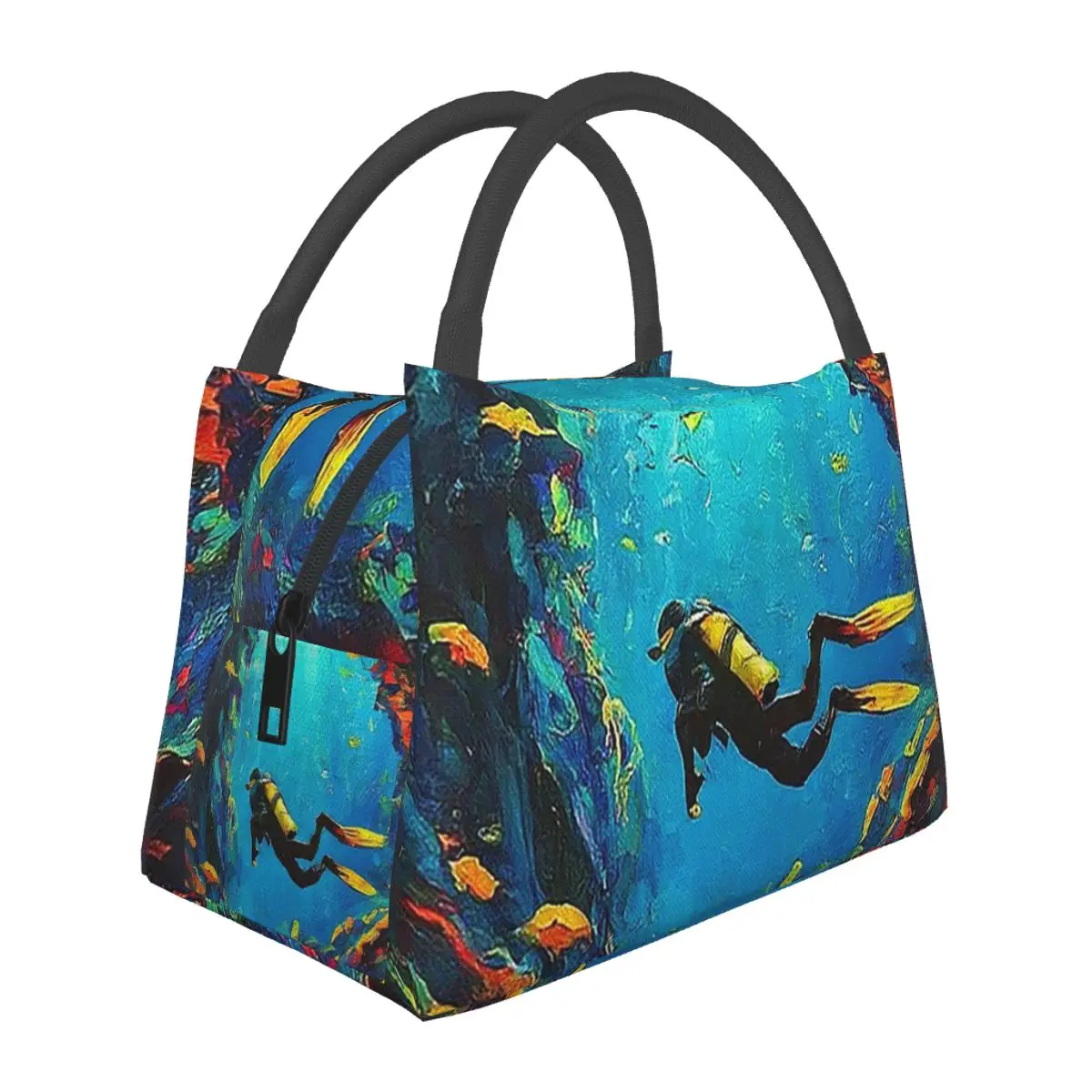 SCUBA Cave Diving Discovery Lunch Bags Insulated Bento Box Lunch Tote Picnic Bags Cooler Thermal Bag for Woman Girl Work