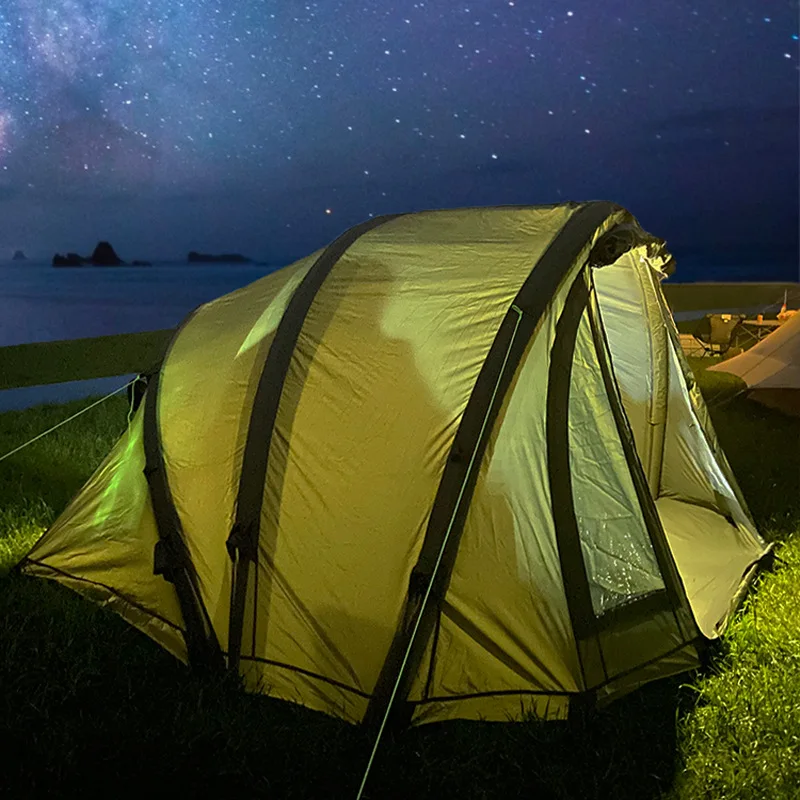 Wild beach tent, outdoor camping double inflatable tent, quick opening and no sun protection fishing tent