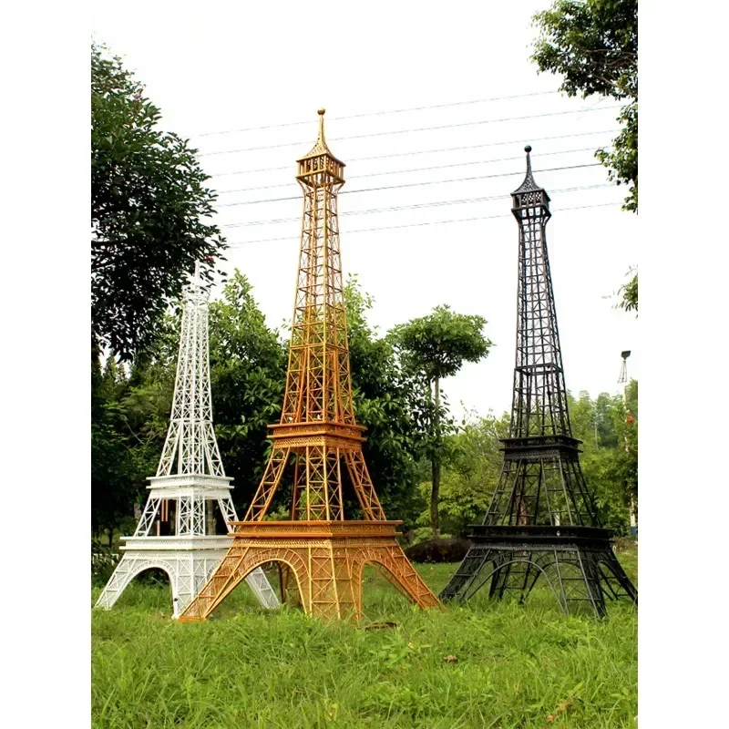 Large Paris Eiffel Tower model Christmas ornament floor-to-ceiling outdoor wrought iron metal wedding props can be customized