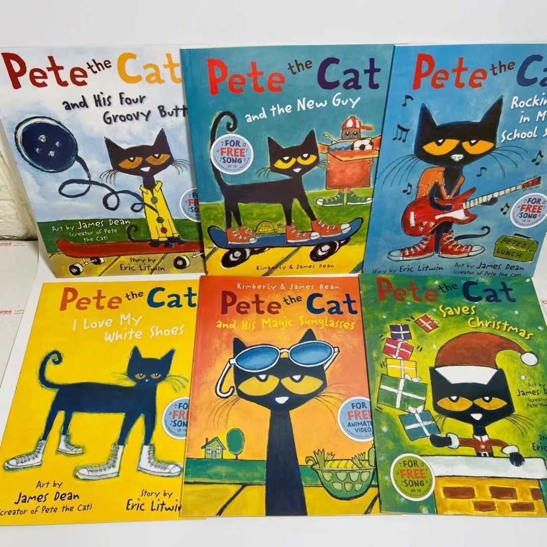 

Книга с картинками «Pete The Cat», 6 книг