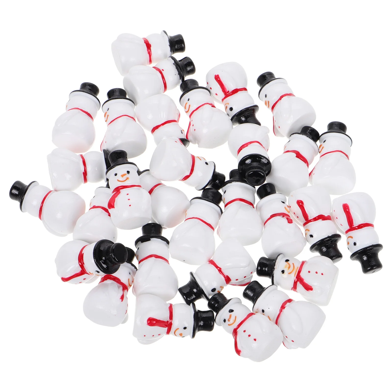 

30pcs Mini Premium Resin Christmas Decor For Home Garden Office Desktop Party Favors Xmas Tiny Snowman Figures Ornament