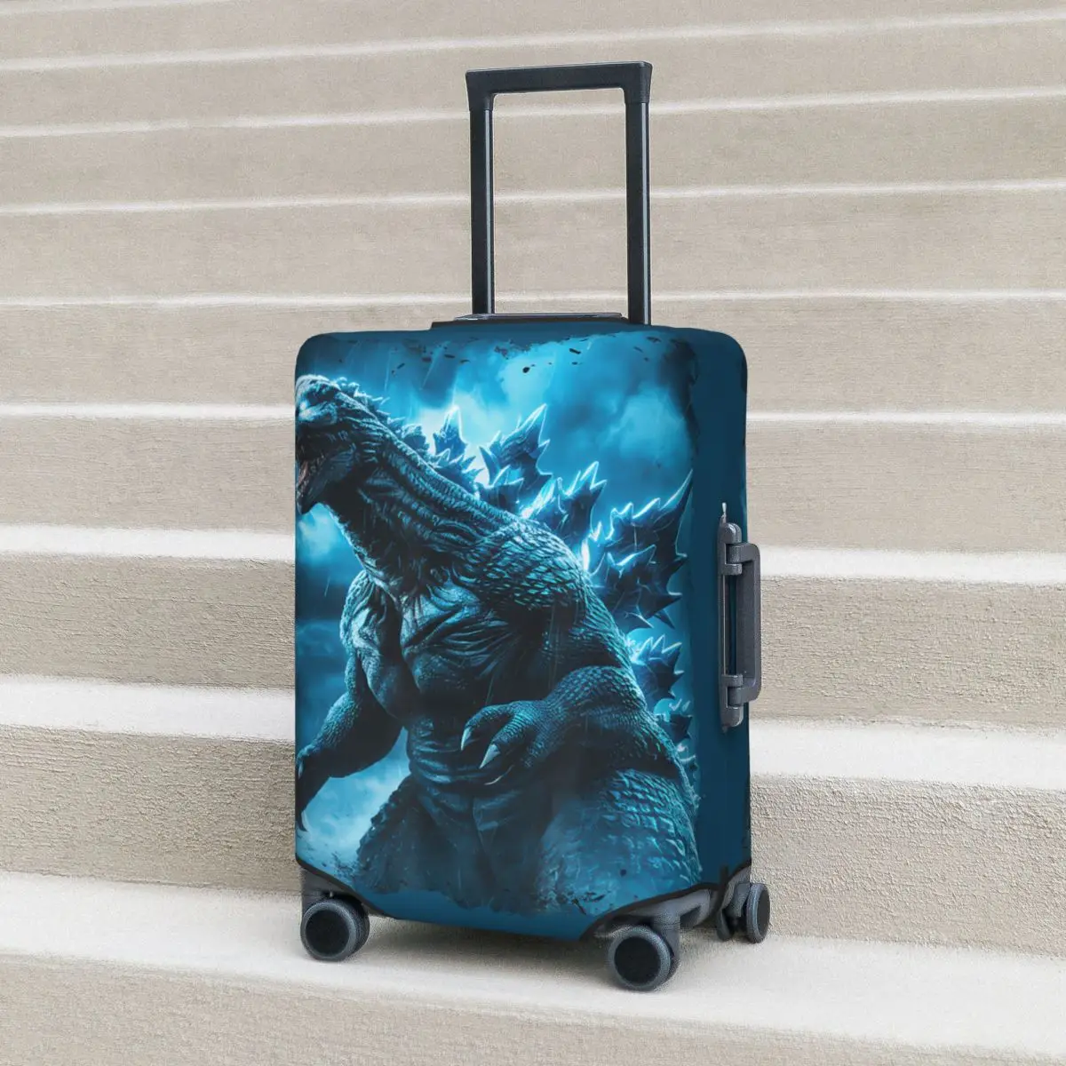 

Japanese Godzilla Suitcase Cover Vacation Travel Fun Luggage Case Protection