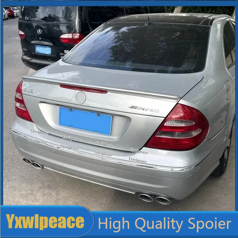 

For Benz W211 2002-2009 Spoiler E240 E280 E320 E350 E63 ABS Plastic Primer Color Rear Trunk Lip Spoiler Car Accessories