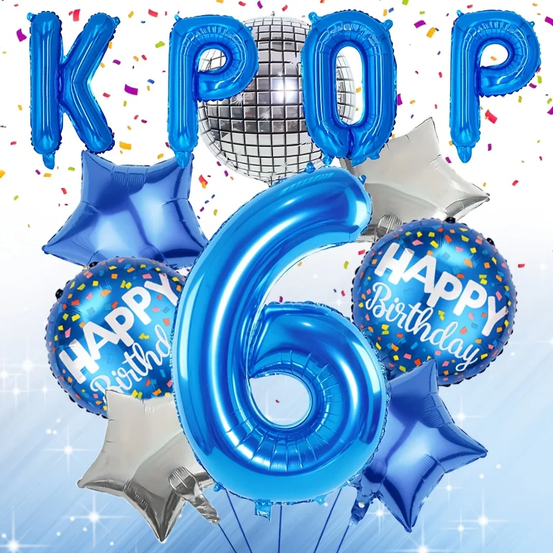 12Pcs Blue Carnival…