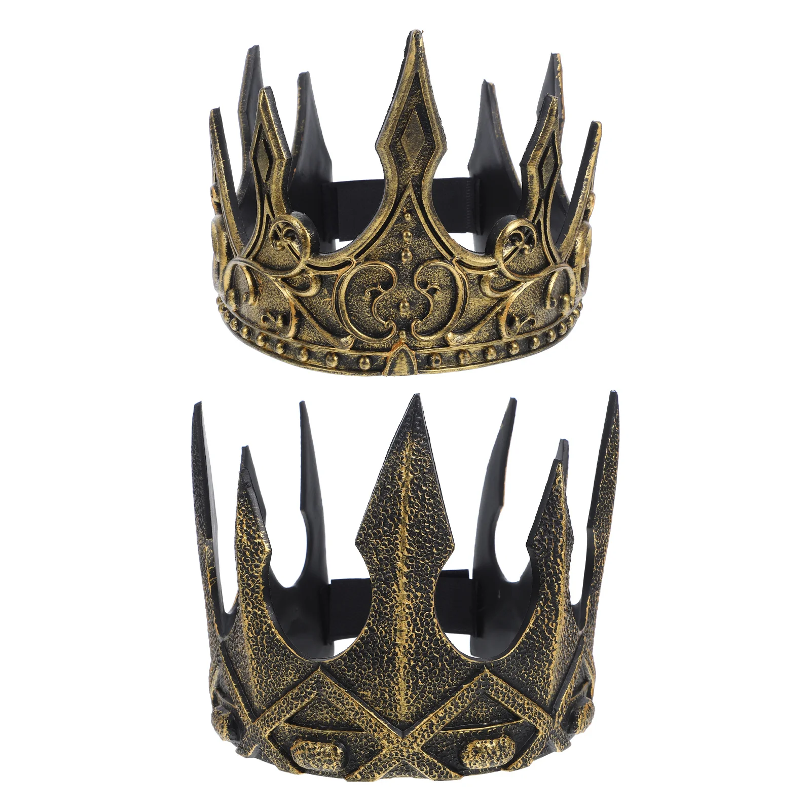 

2pcs Medieval Headband For Men Kings Crown Party Prom King Crowns Cosplay Halloween Wedding Dance Decorative Vintage Retro Mens