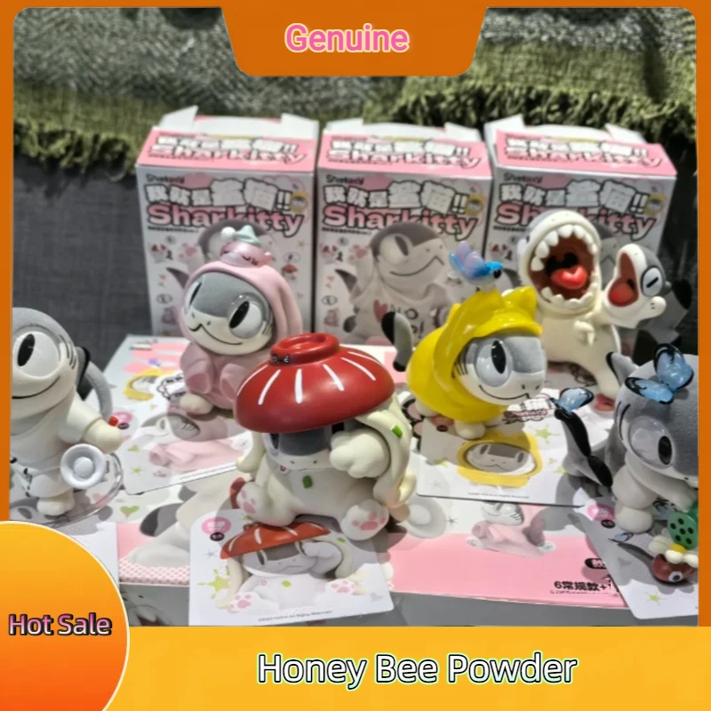 

Genuine Sharkitty Ver.1 Series Flocking Blind Box Kawaii Anime Figure Surprise Mystery Box Ornament Kid Birthday Customized Gift
