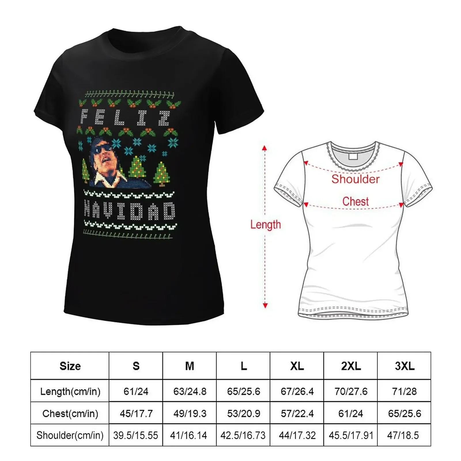 Feliz Navidad by José Feliciano T-shirt summer top tops Aesthetic clothing summer blouses woman 2024