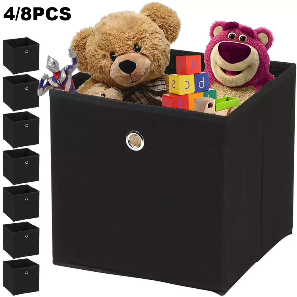 [EU Stock] 8szt 4szt Składane pudełko do przechowywania ubrań Składany organizer Pojemnik do przechowywania zabawek Pudełko do przechowywania w domu 32x32x32CM